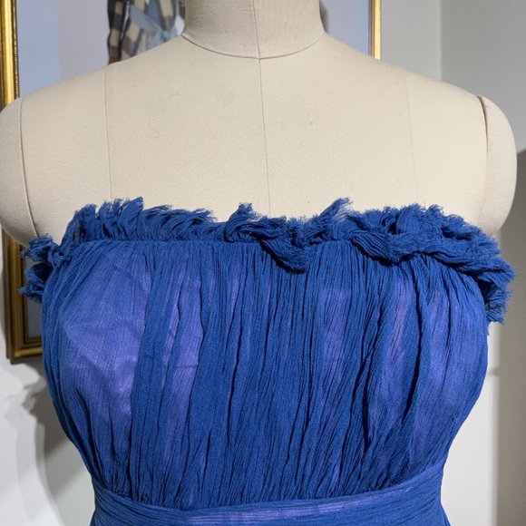 LAILA DRESS CHIFFON MAXI PURPLE BLUE SIZE 4 SMALL - Picture 5 of 16